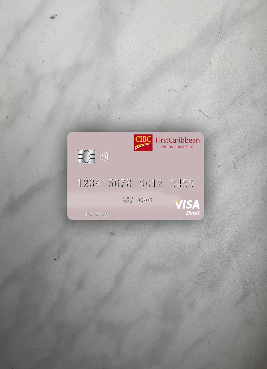 Saint Vincent and the Grenadines FirstCaribbean International Bank visa debit card photolook front